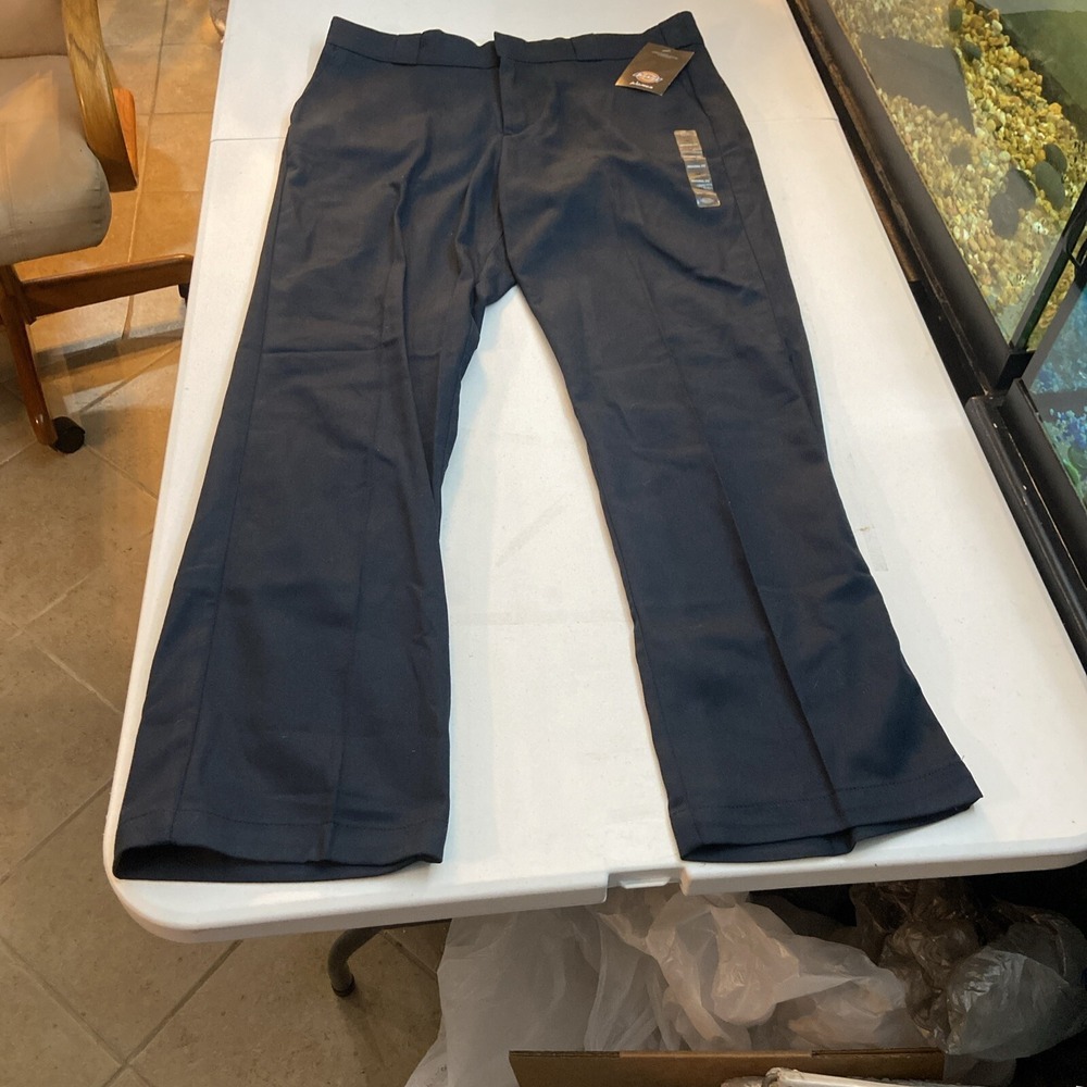 Dickies 774 Flex Pants Size 14 Navy Original Fit Womens Straight